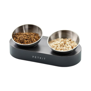 Adjustable-Tilt Raised Double Stainless Steel Pet Bowl