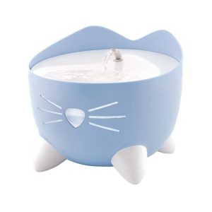 Filtered Cat Drinking Fountain with Status Light, 2.5 L, Light Blue