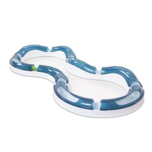 Interactive 8-Piece Track Cat Toy with Light-Up Ball