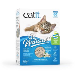 Multi-Cat Clumping Pea-Husk Cat Litter, 2 x 3.2 kg