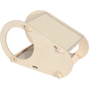 Wooden Cat Scratcher with Replaceable Sisal Panel